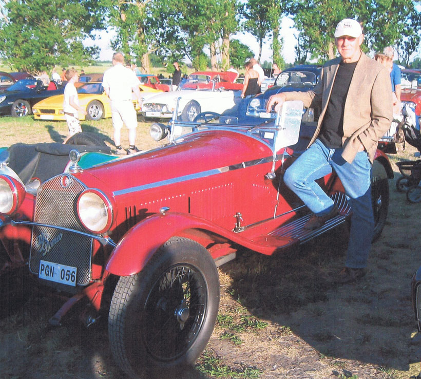 Peter with Alfa Romeo 6c 1750 #8513081 owned by his Swedish friend, Roland Frojd